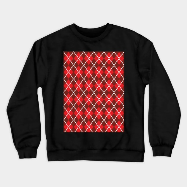 Tartan Piece Christmas Pattern Crewneck Sweatshirt by ilhnklv